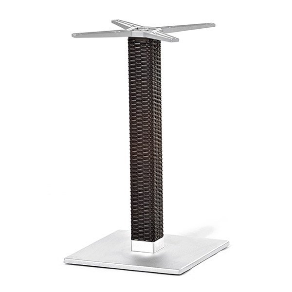 Contemporary 100 cm Outdoor Dining Table with Glass Top