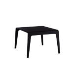 Square Outdoor Dining Table with Woven Finish & Glass Top