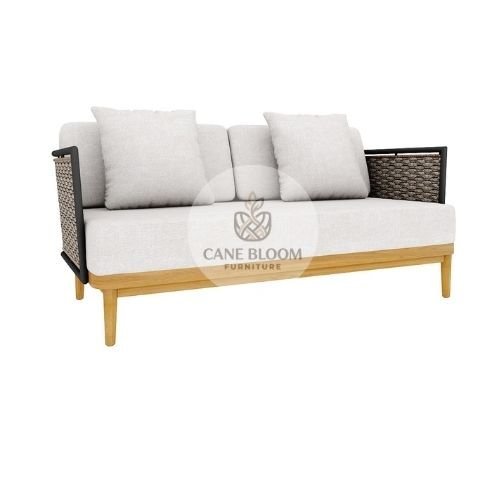 Double Seater Outdoor Sofa with Cushions