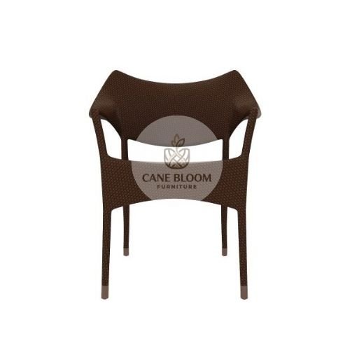 Premium Wicker Dining Armchair with Cushion