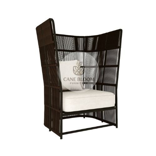 Rope-Woven Double Seater Outdoor Sofa with Cushions
