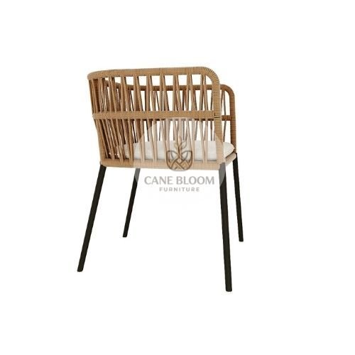 Outdoor Rope Dining Chair with Cushion
