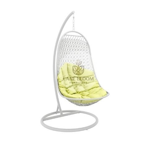 Single Seater Outdoor Wicker Swing with Cushion